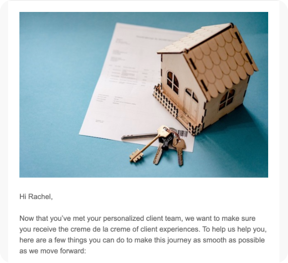 Mockup of the intro email from Aduvo